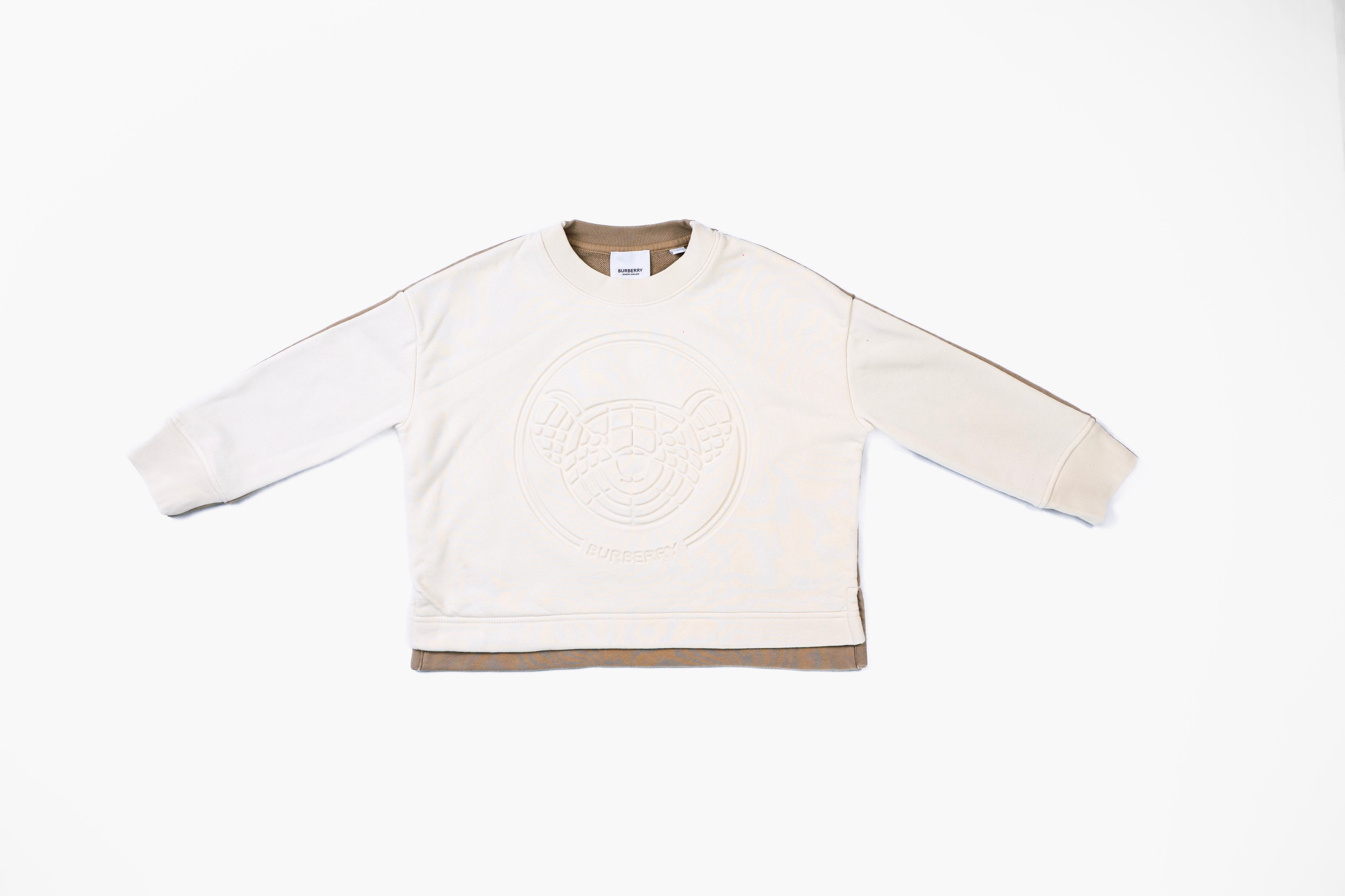 Burberry Unisex Cream And Brown Colour Teddy Sweatshirt