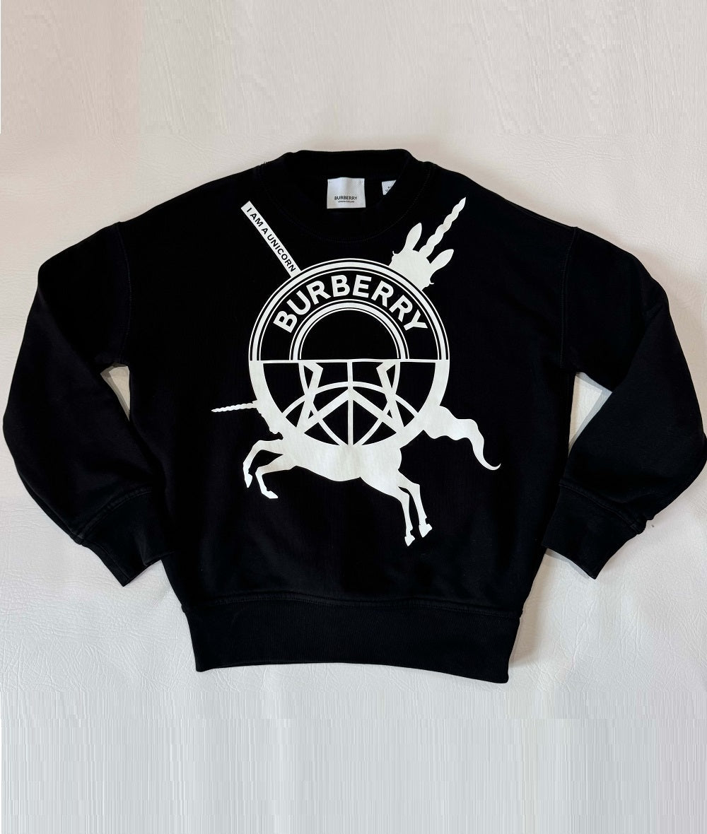 Burberry Boys Logo Black Sweatshirt
