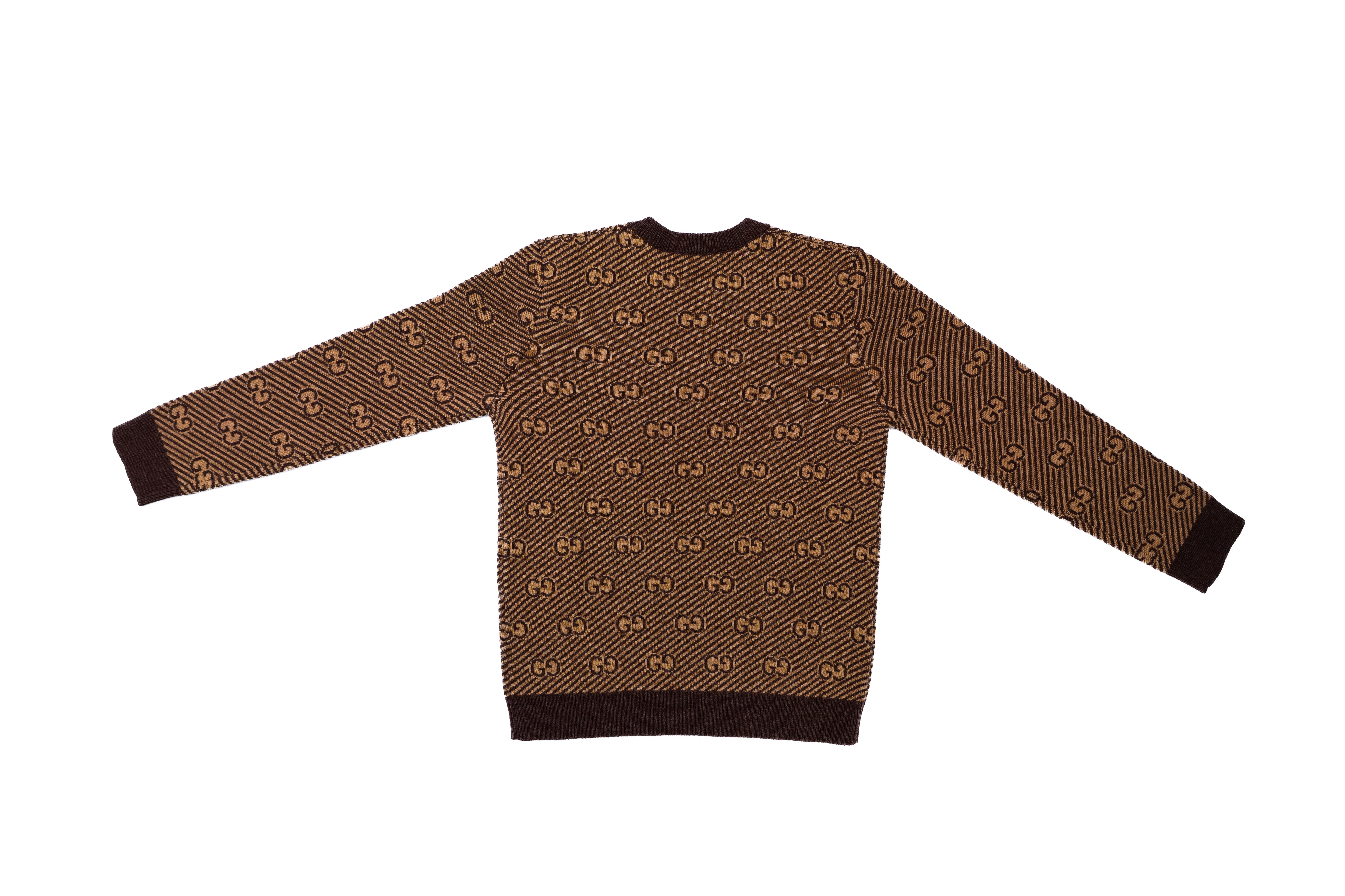 Gucci Brown GG Wool Monogram Jumper