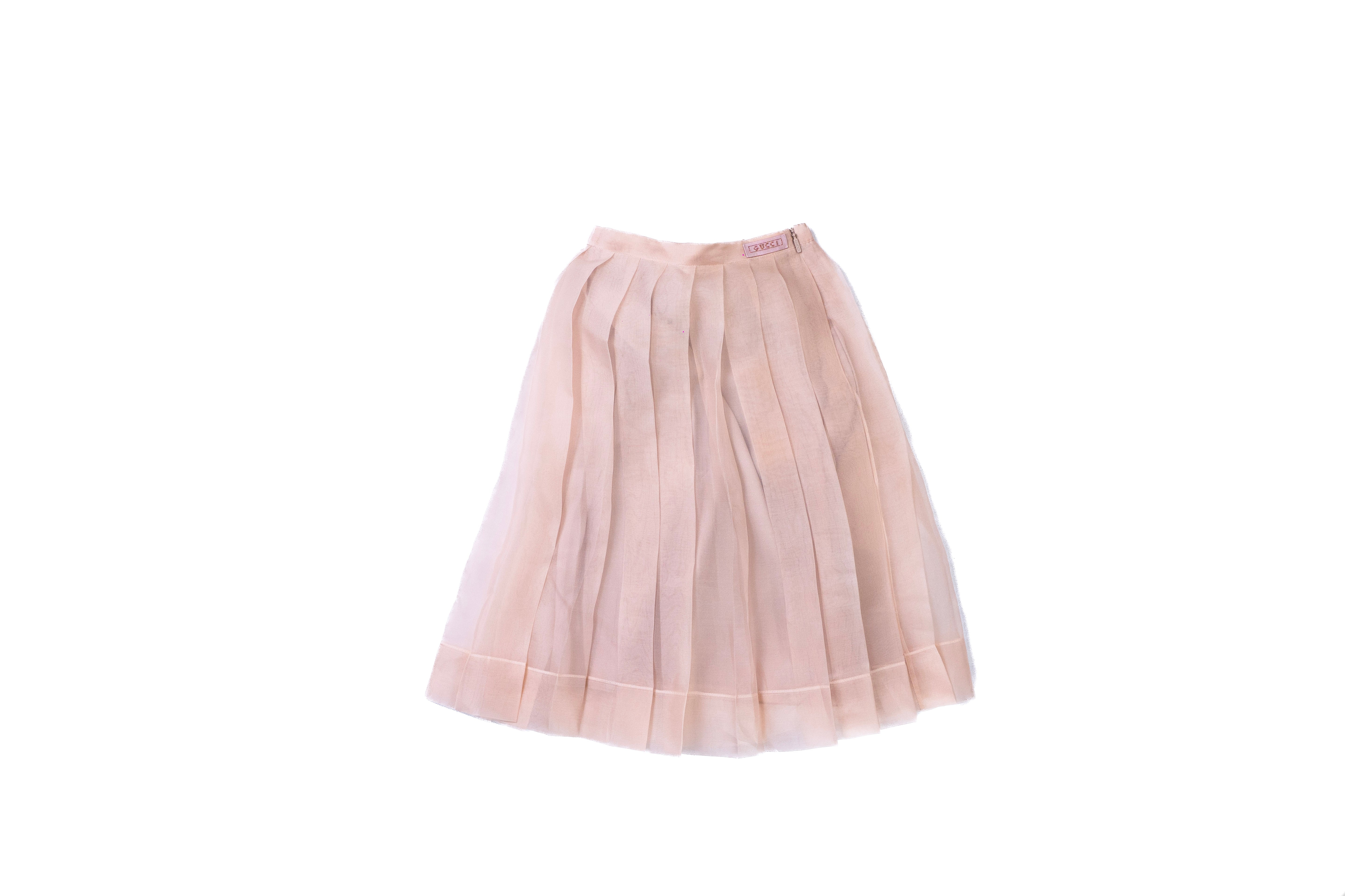 Gucci girls Silk Organza rose colour skirt