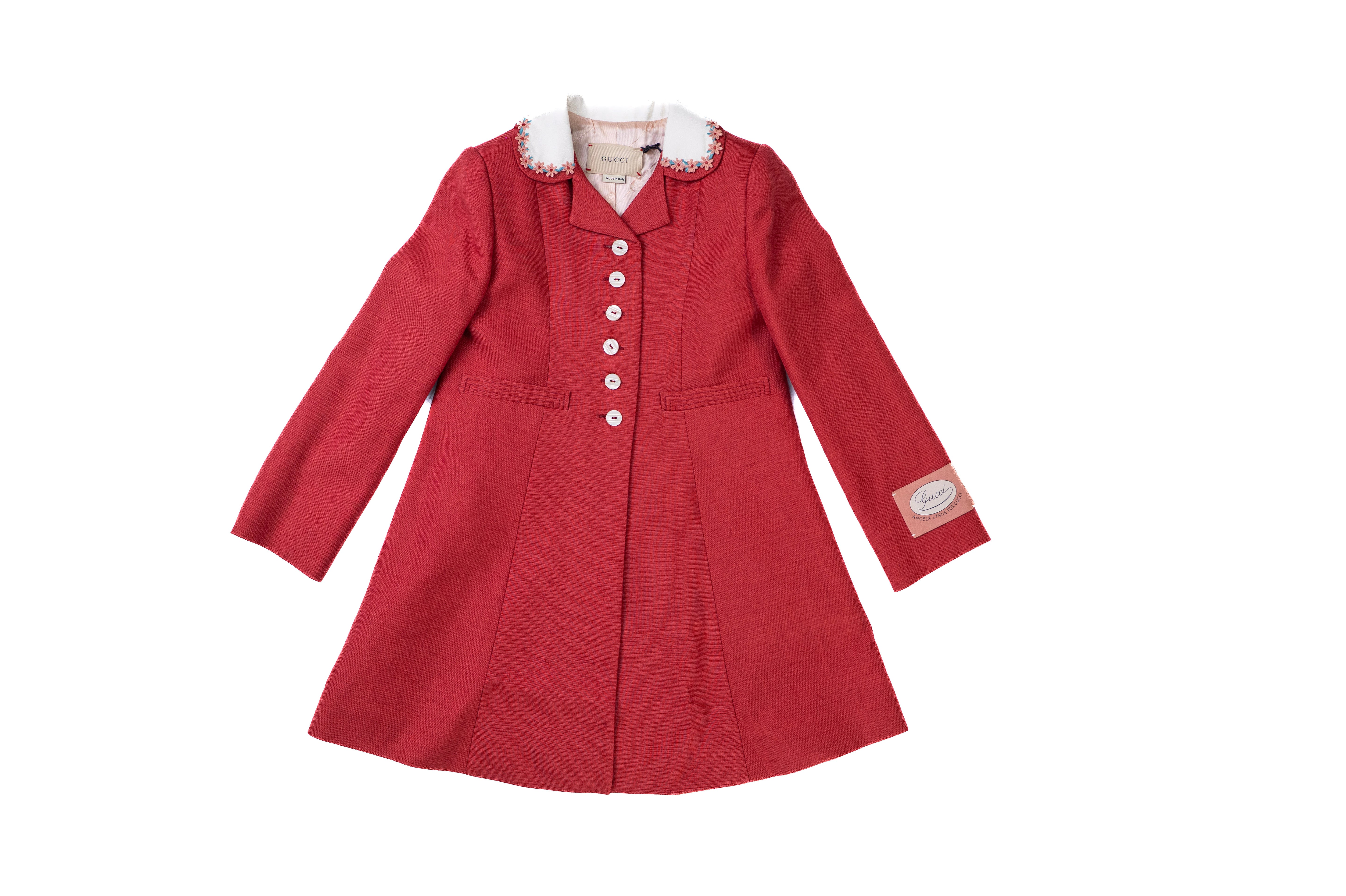 Gucci Girls Burgundy/Red Coat