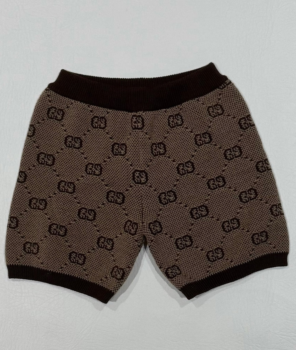 Gucci Brown GG Wool Shorts