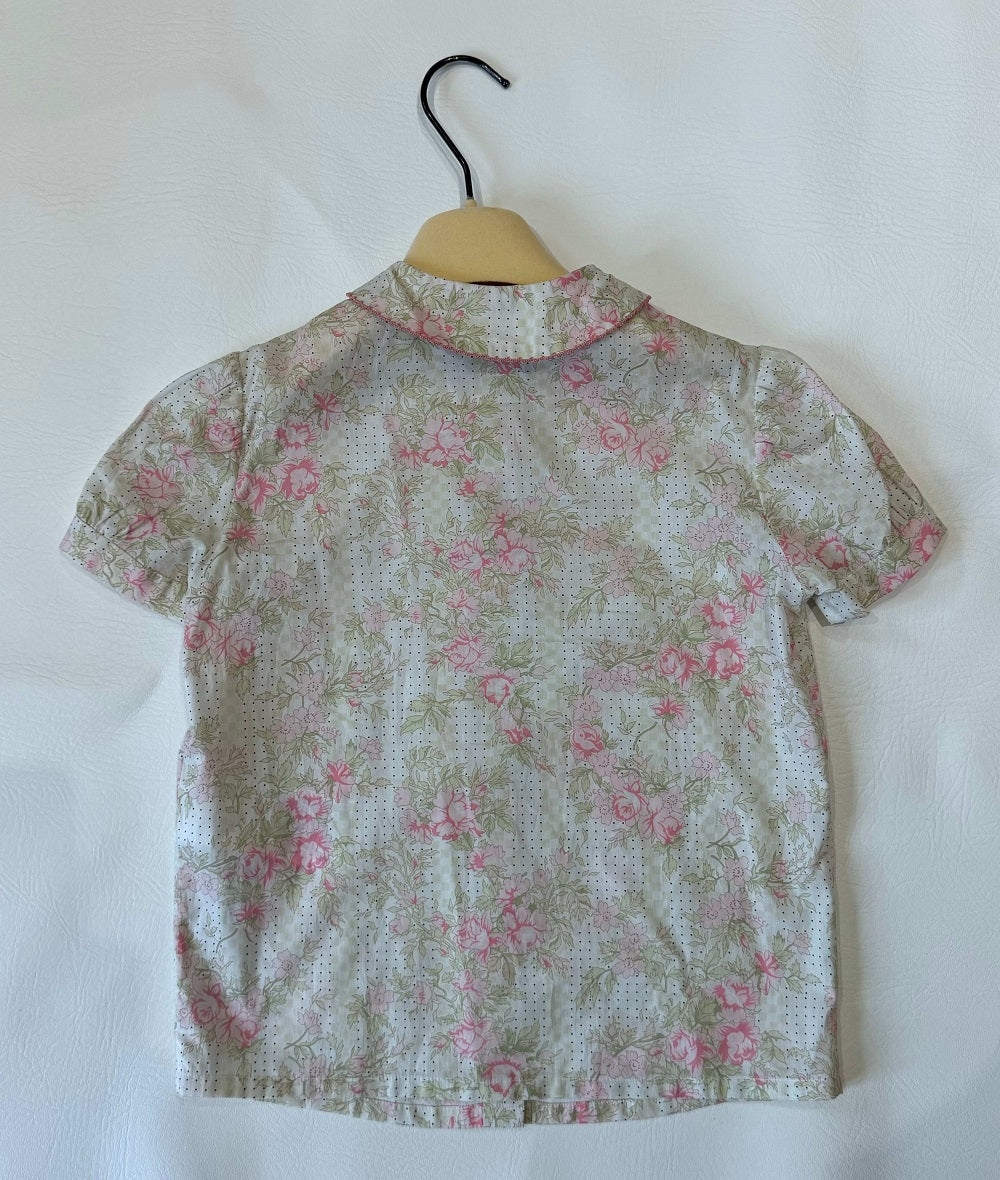 Gucci Girls Pink Floral Blouse