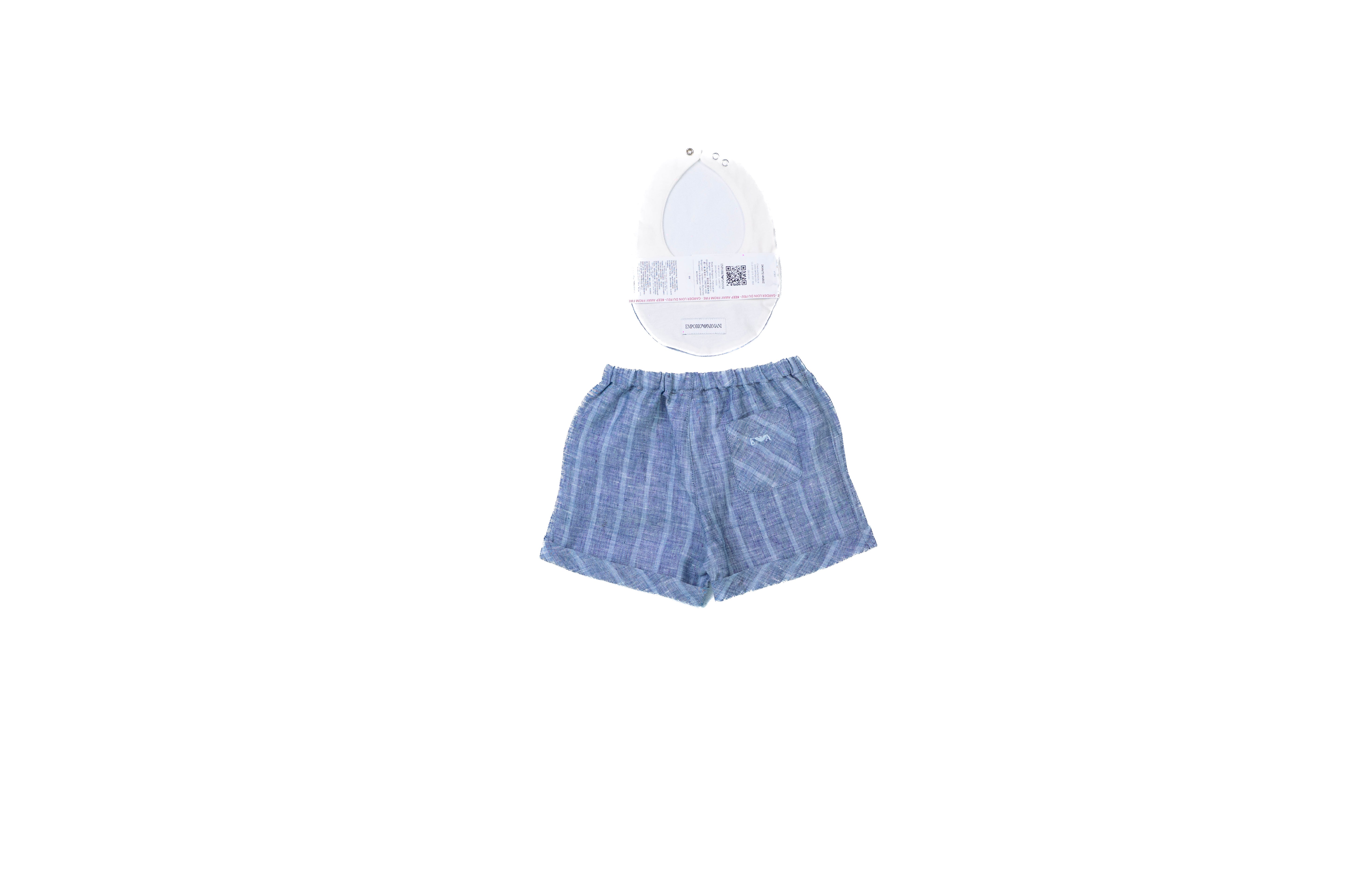 Emporio Armani Baby Shorts & Vest Set with Bib