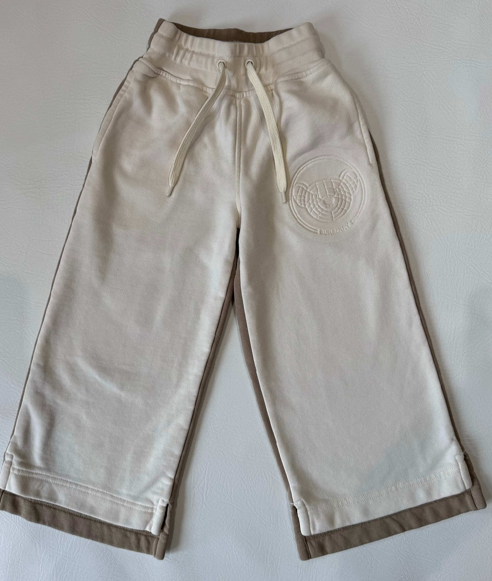 Burberry Girls Ivory Wide-Leg Trousers