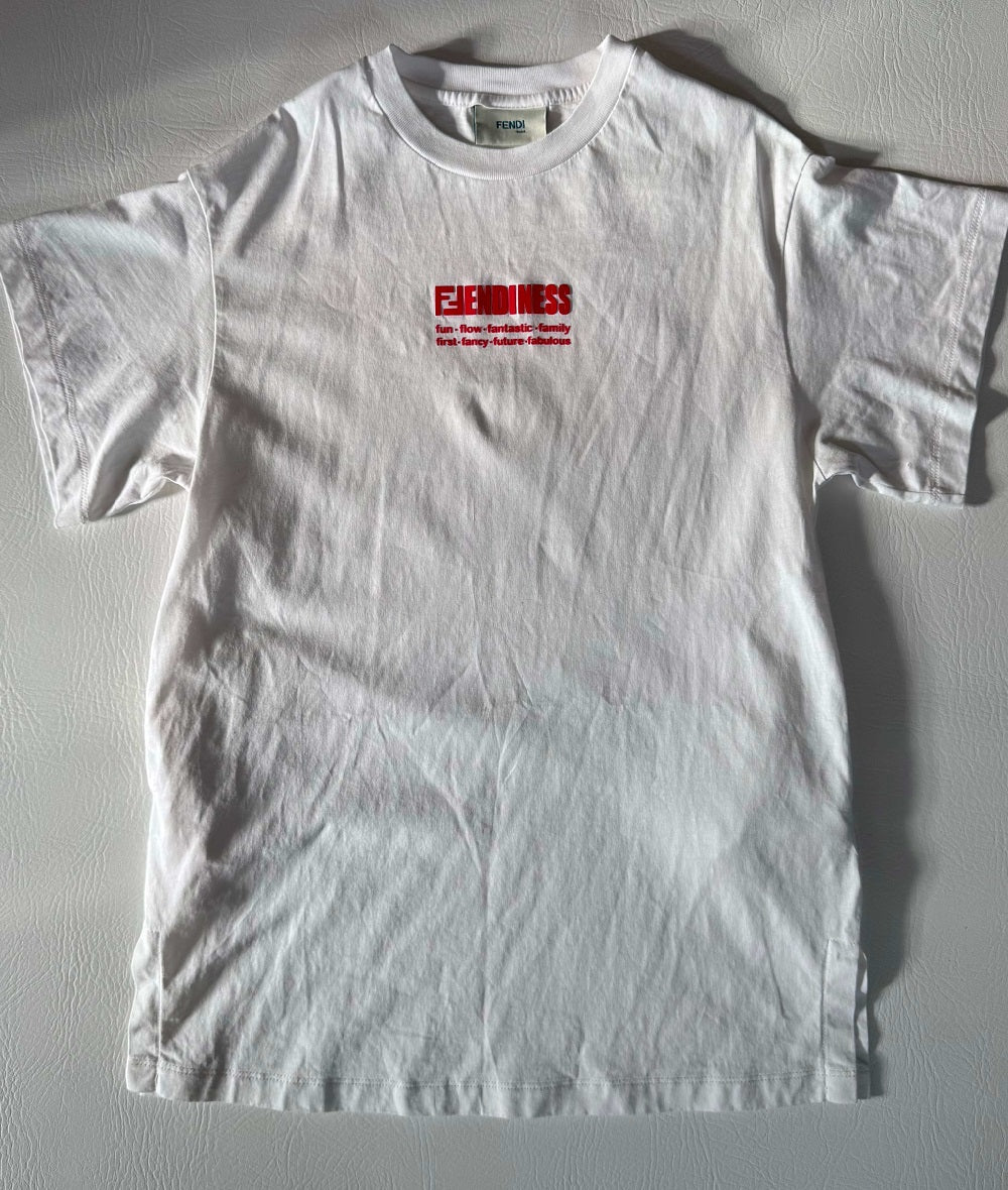 Fendi Kids White T-Shirt