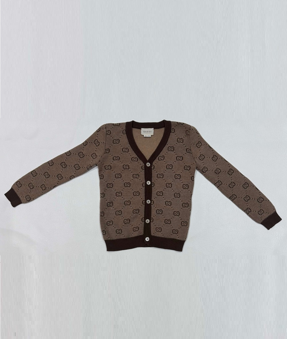 Gucci Brown GG Wool Cardigan