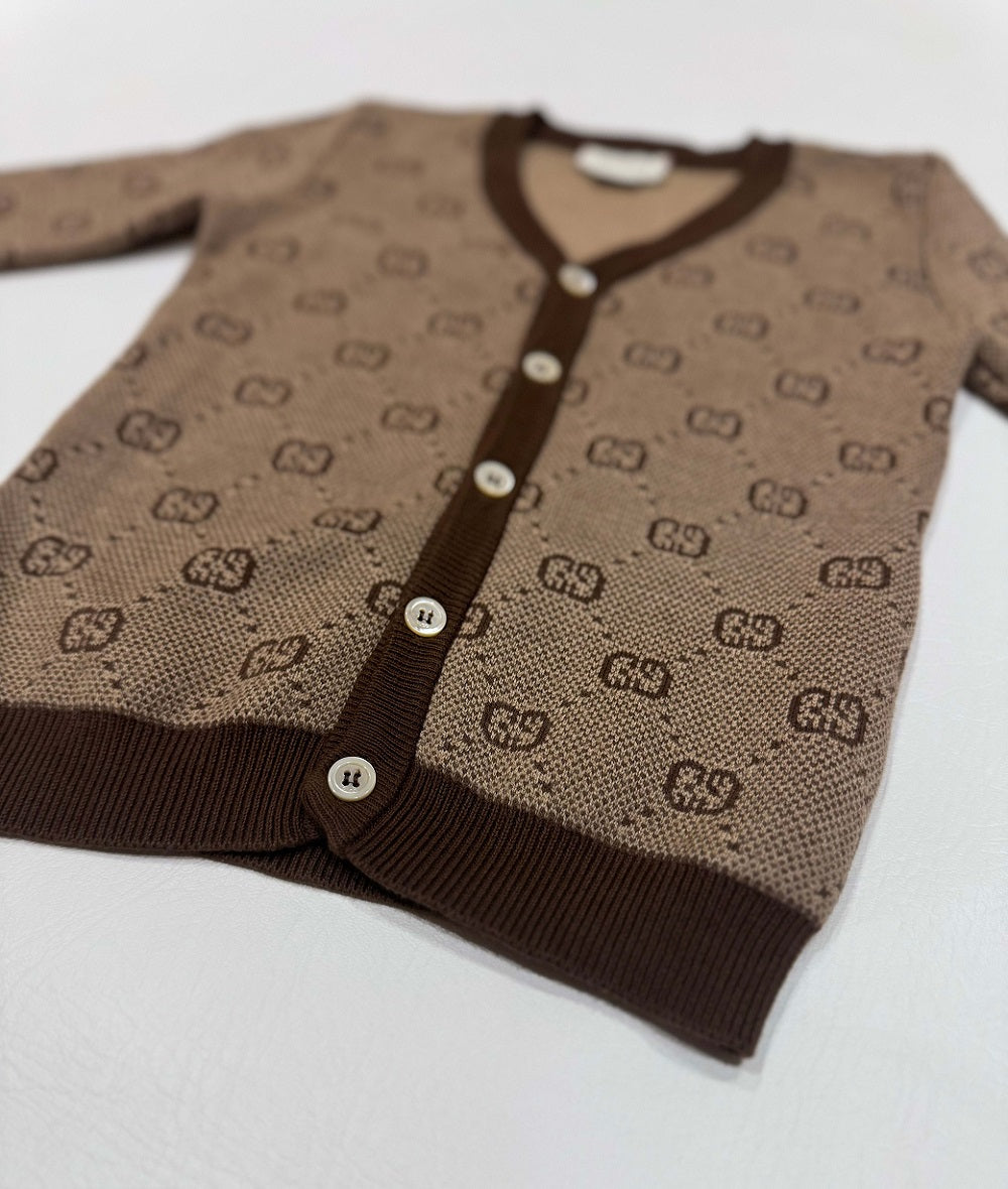 Gucci Brown GG Wool Cardigan