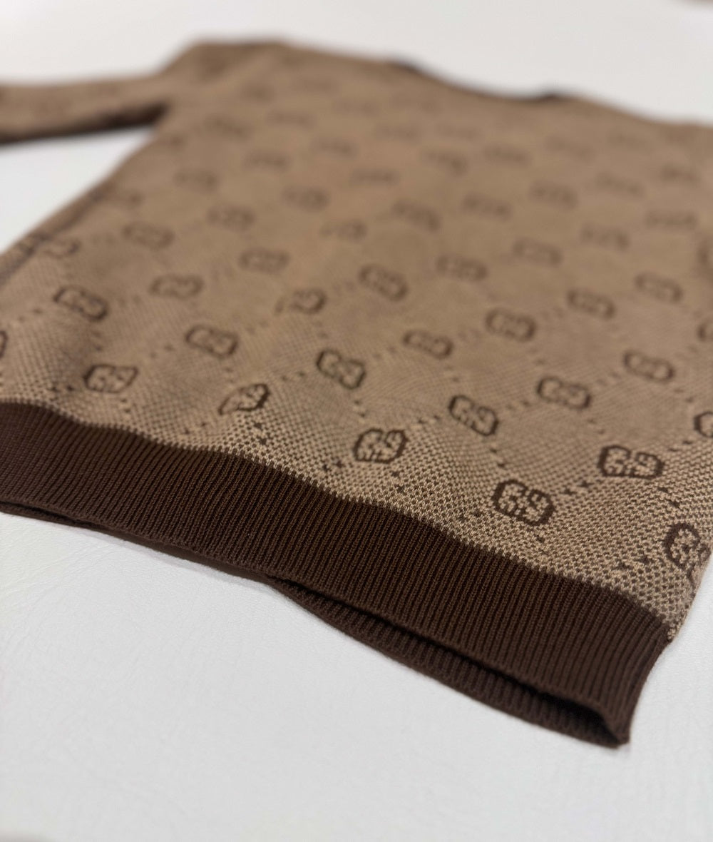 Gucci Brown GG Wool Cardigan
