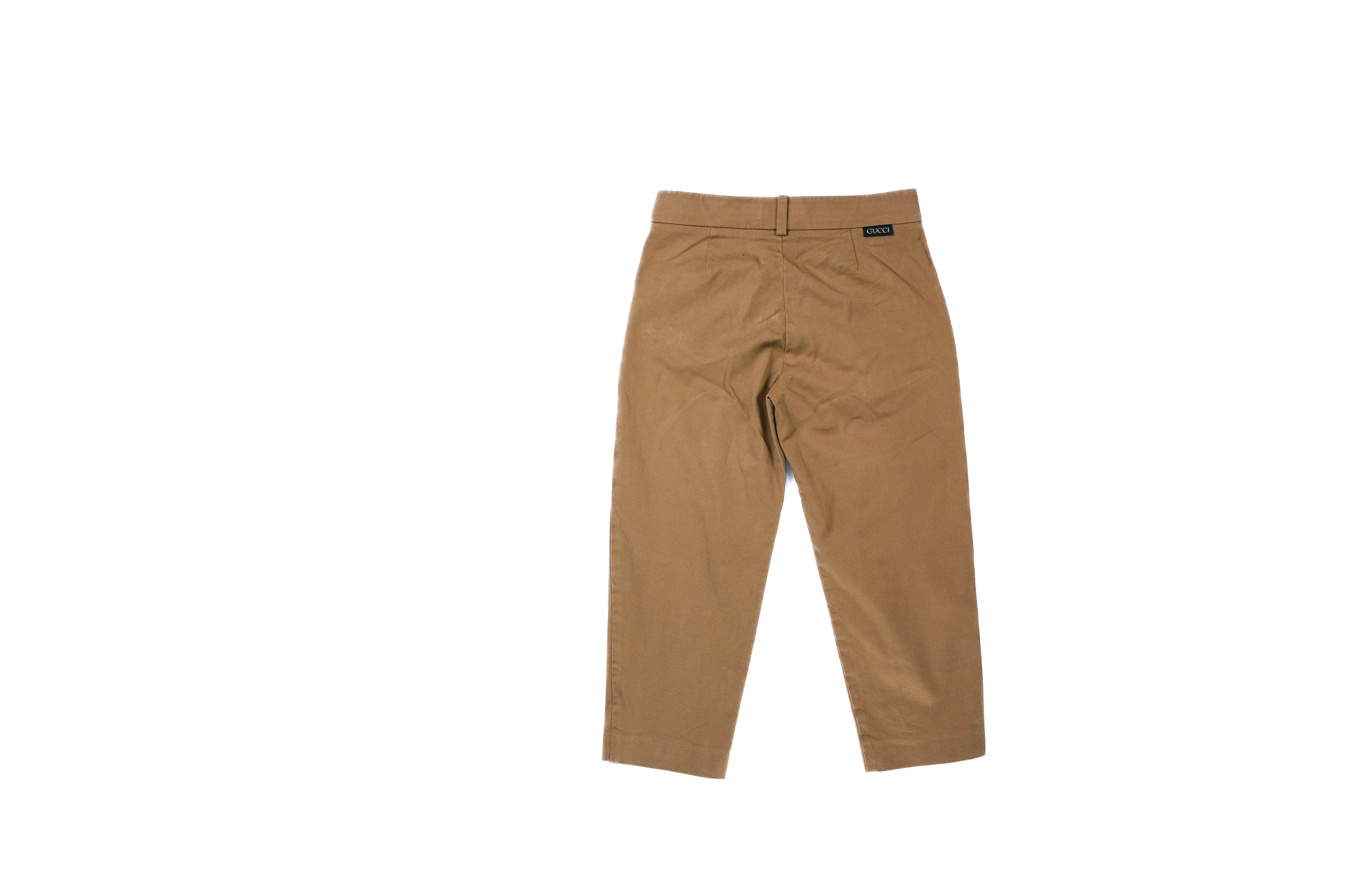 Gucci Boys Beige Chinos with Green Logo