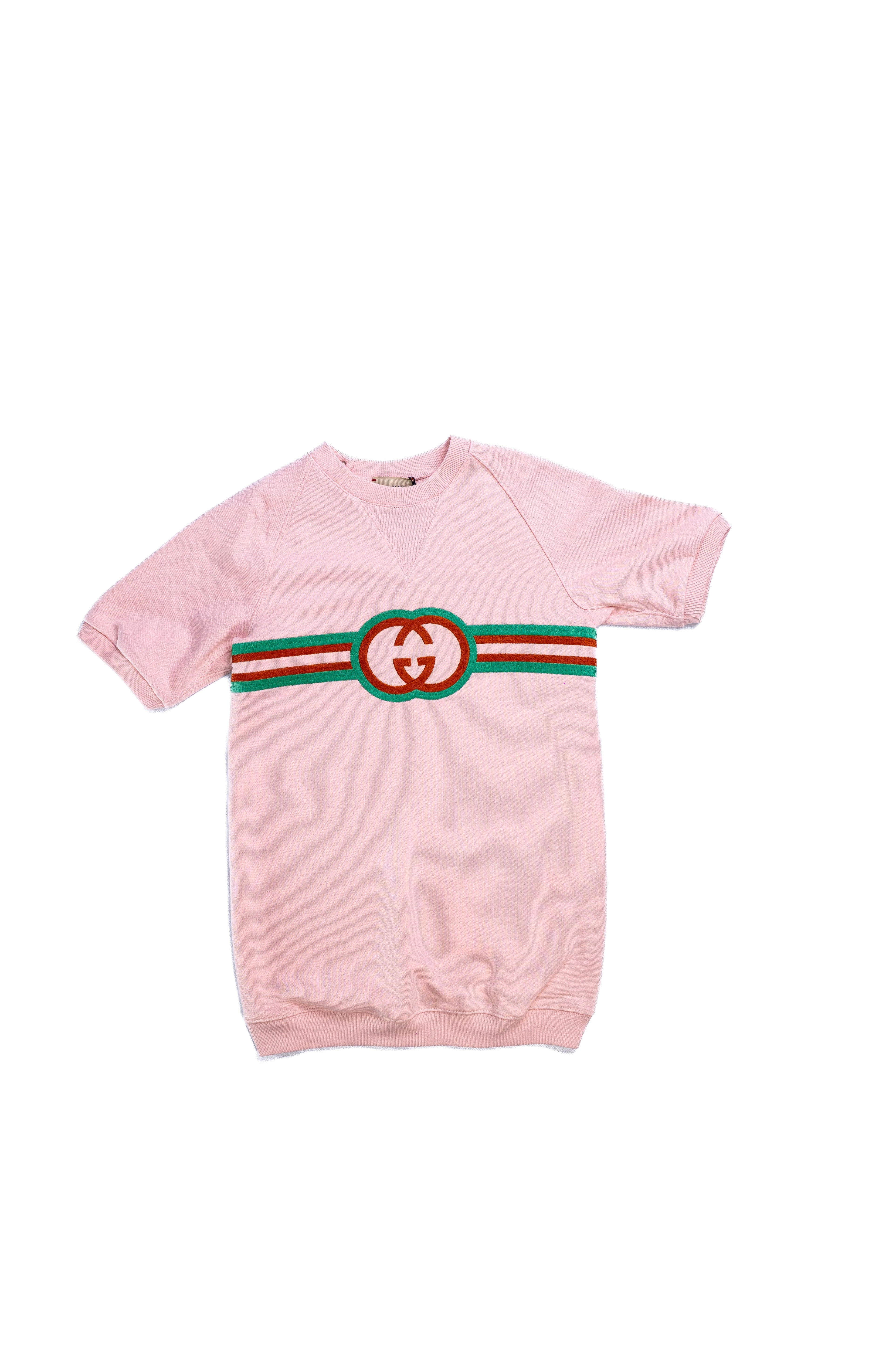 Gucci Pink Short Sleeve Girls Dress