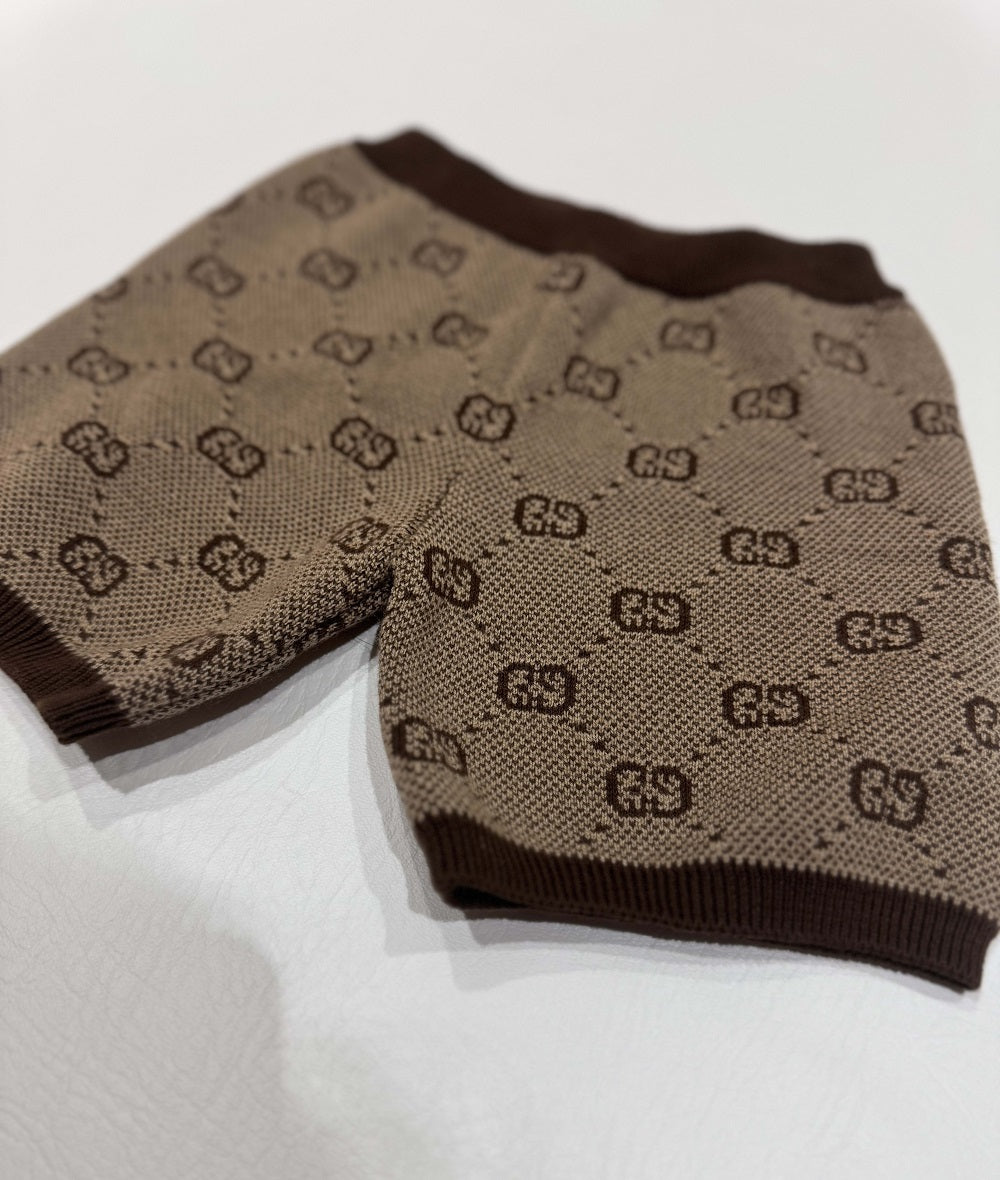 Gucci Brown GG Wool Shorts