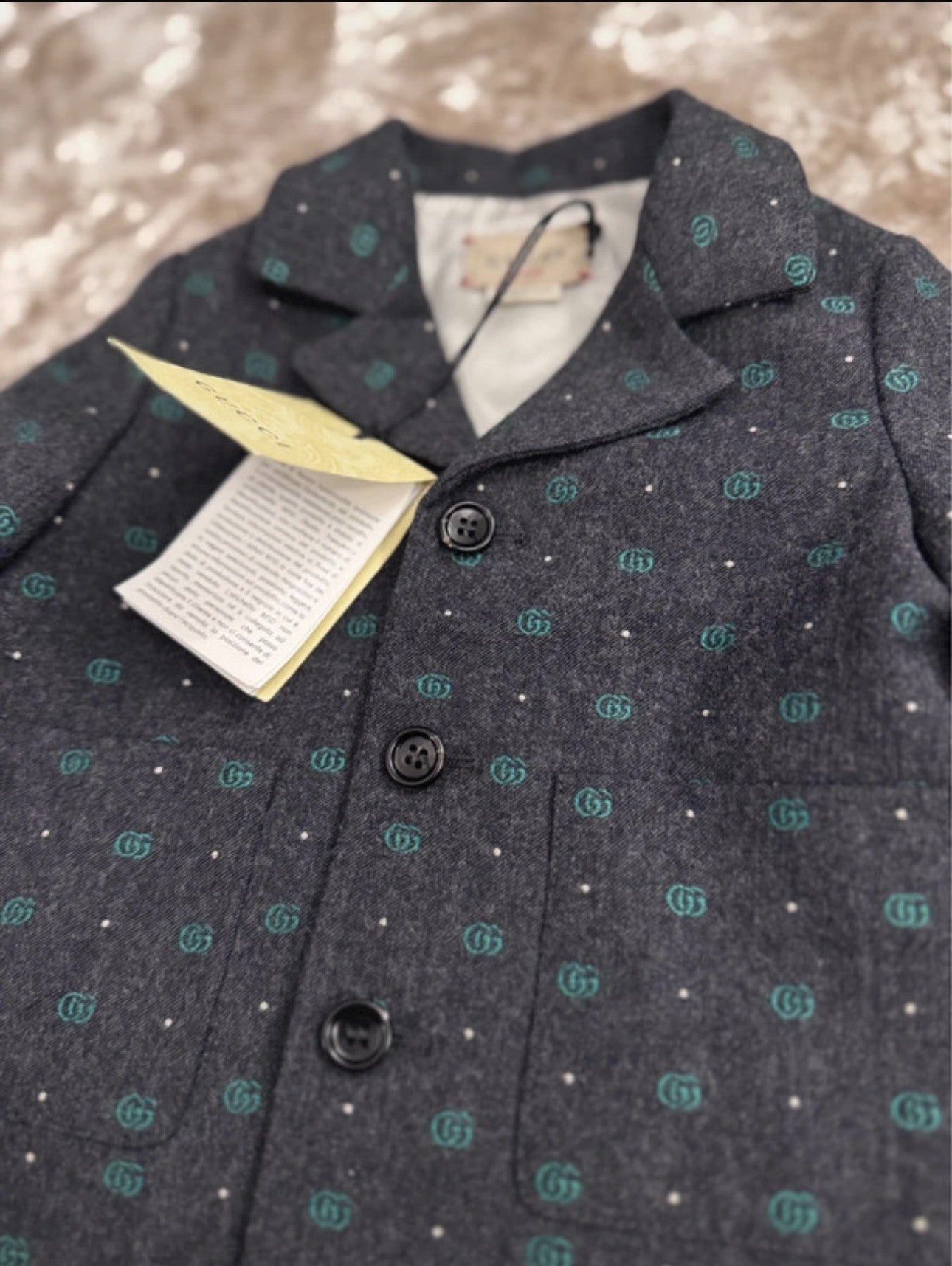 Gucci baby wool two piece suit set